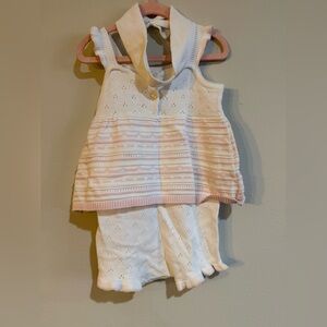 Adorable Pink and White Kids One Piece